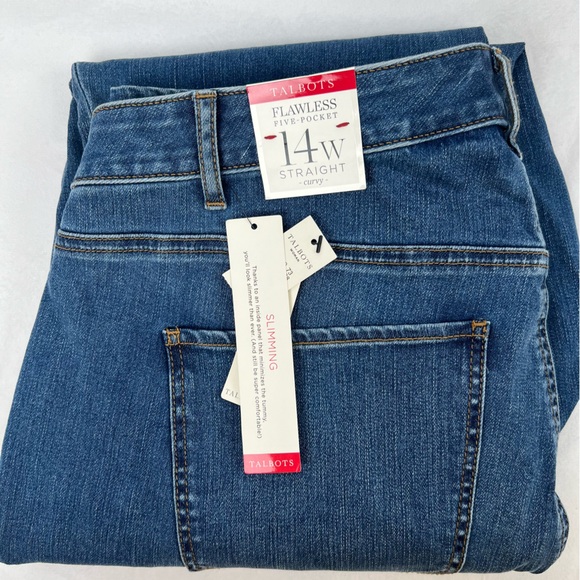 Talbots Denim - Talbots Flawless Five Pocket Straight Curvy Jeans Slimming NWT Women’s Size 14W